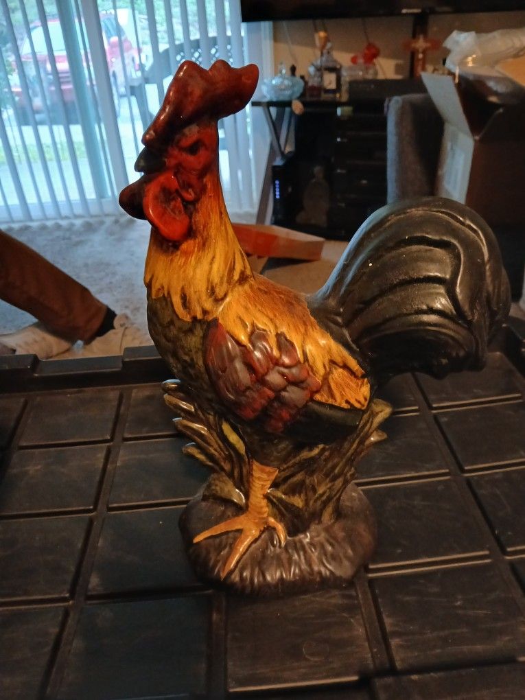 2. Large 12in Vintage Roosters