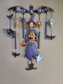 Vintage Halloween Metal Windchime Decoration