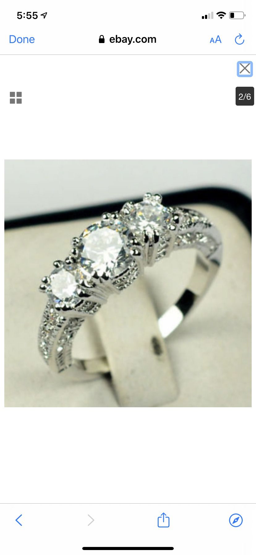 925 sapphire diamond wedding ring