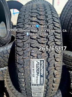 265/65/17 FUZION TIRES ⭐️ Llantas nuevas en especial 🔥
