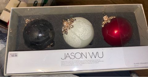 New. Designer globe ornaments. 3pk