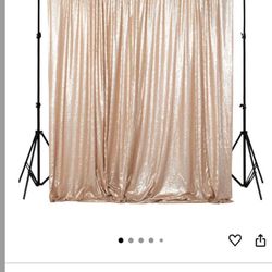 Champagne Sequin Backdrop Curtains 