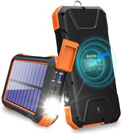 BLAVOR Wireless Solar Power Bank 20000mAh