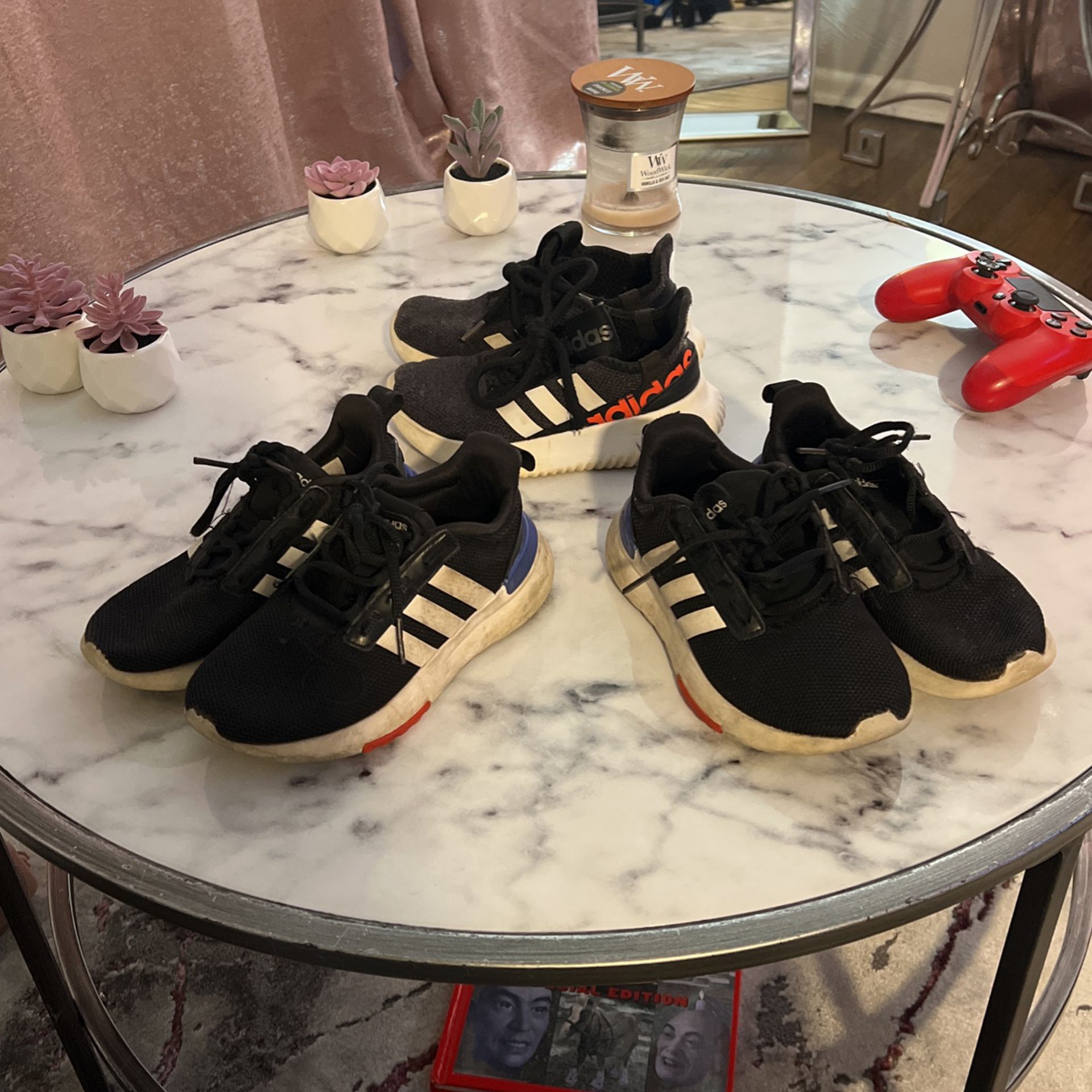 3 Pair Of Kids Adidas Shoes 
