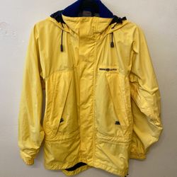 Vintage Henri Lloyd Windbreaker Womens XS Yellow Jacket Double Zip Lightweight