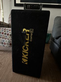 Kicker CompC 10’ speakers with box and amp