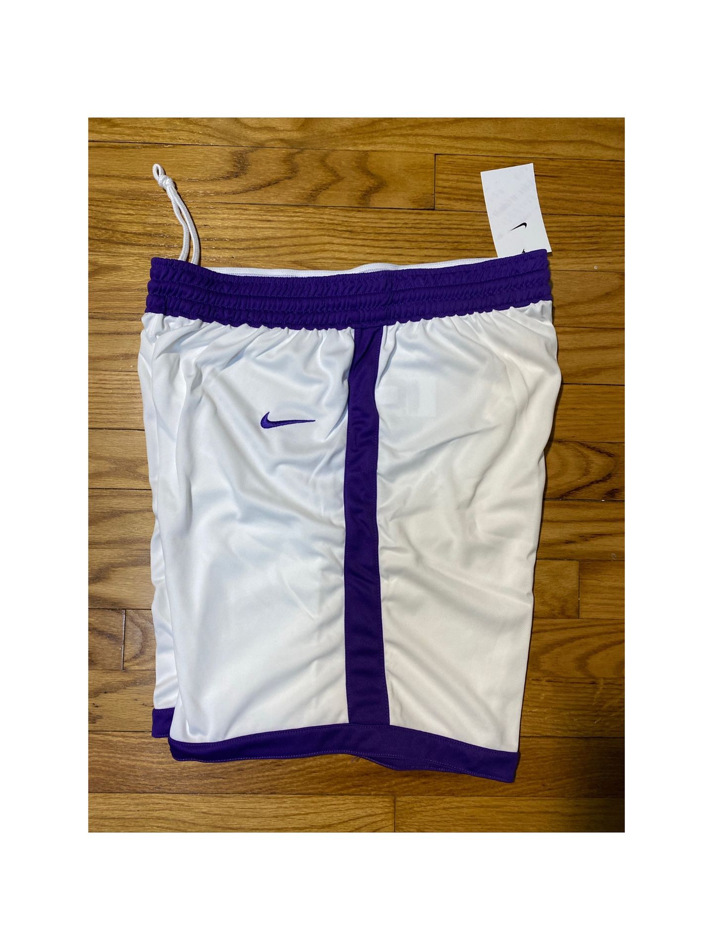 Nike Dri-Fit Crossover basketball Shorts Purple & White Men’s sz L-tall NEW