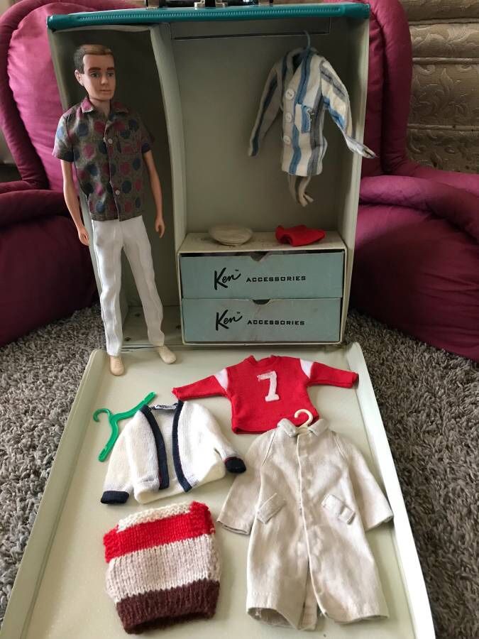 Barbies Vintage Ken and Case