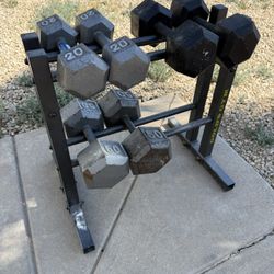 Dumbells And Rack