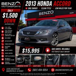 2013 Honda Accord One Owner