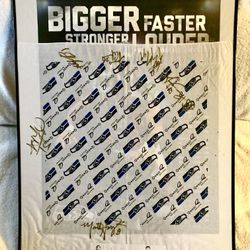 Seattle Seahawks Framed Autographed Bandana