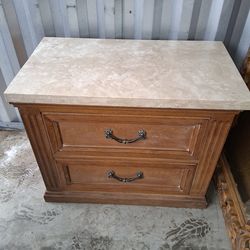 DREXEL HERITAGE BEL-AIRE COLLECTION BEDISE TABLES MARBLE TOPS (2)