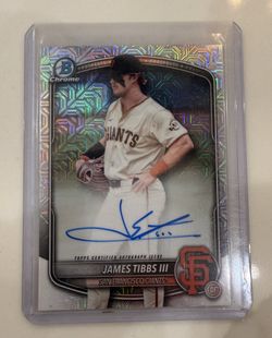 James Tibbs III 2025 Bowman Chrome Mojo Refractor Auto #BMA-JT LA Dodgers