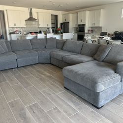 Dark grey sectional Couch