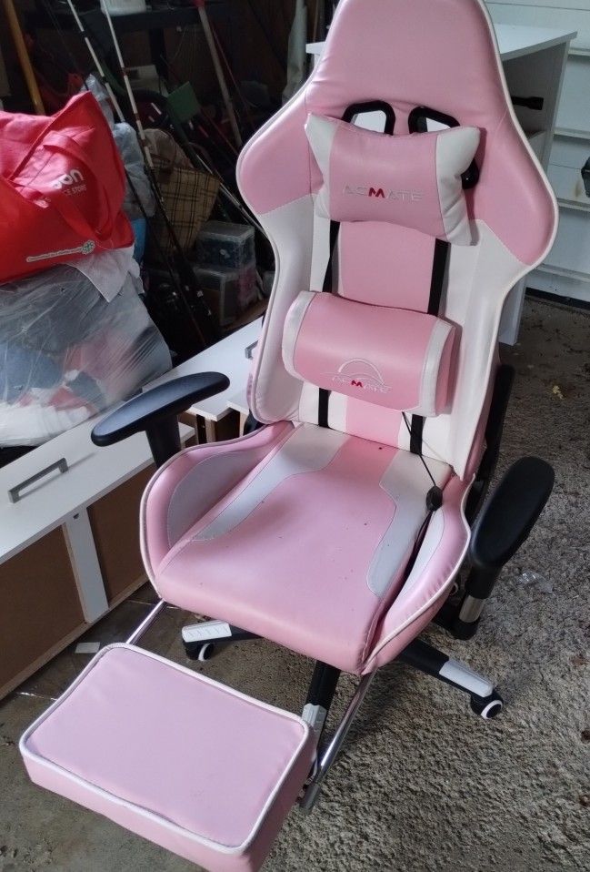 Pink/White Gaming Chair 