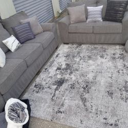 Gray Couch And Loveseat - READ AD