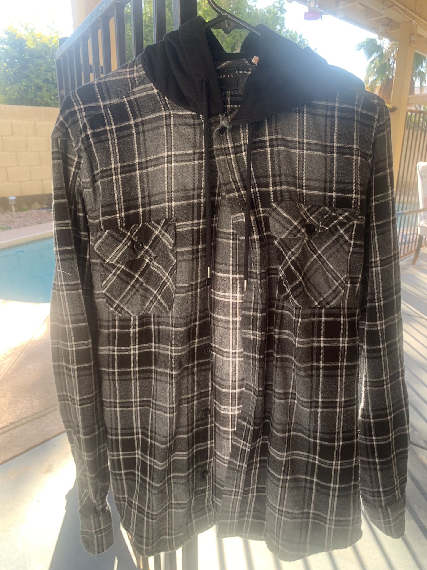 Black Plaided Flannel Shirt