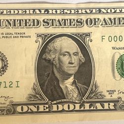 2017 A US Treasury Note One Dollar 