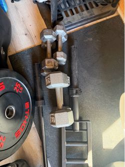 Metal hex dumbells 10lbs-15lbs-30lbs
