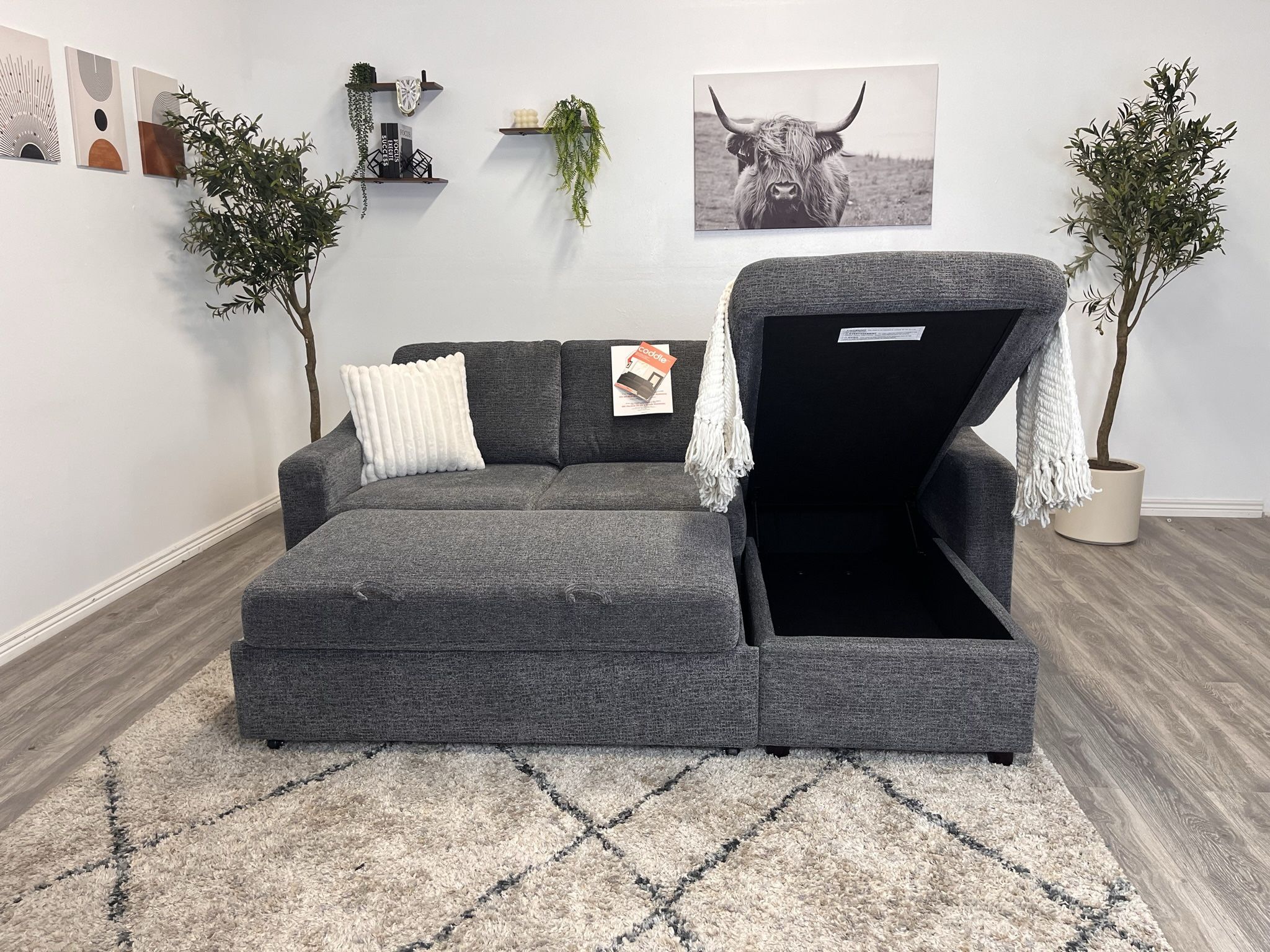 Sectional Couch Pull Out Bed - Free Delivery