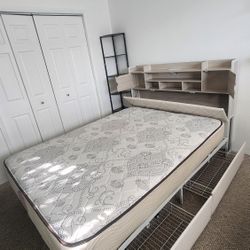 Queen Bed with Storage + Mattress Included/Cama Queen Moderna con Cajones + Colchón Incluido
