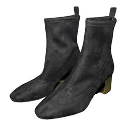 Michael Kors Women’s Mid Boot Suede, Black, Size 9M New Open Box 2.5” Heels