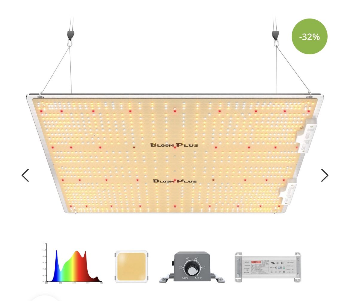 Bloom Plus BP3000 LED Grow Light 300W | For 4 x 4 ft
