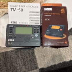 Korg TM50BK Instrument Tuner and Metronome, Black