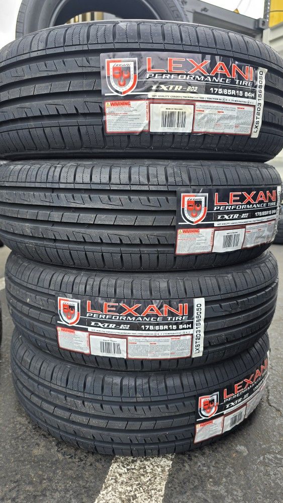 4 NEW TIRES 175/65/15 LEXANI 50k Miles Warranty $300 PLUS TAX π π FREE INSTALLATION π π