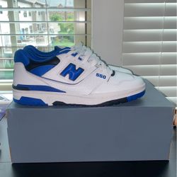 New Balance 550 White And Royal Blue Sz 13