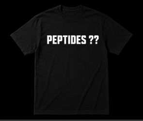 Variety of custom “peptide “ branded clothing options