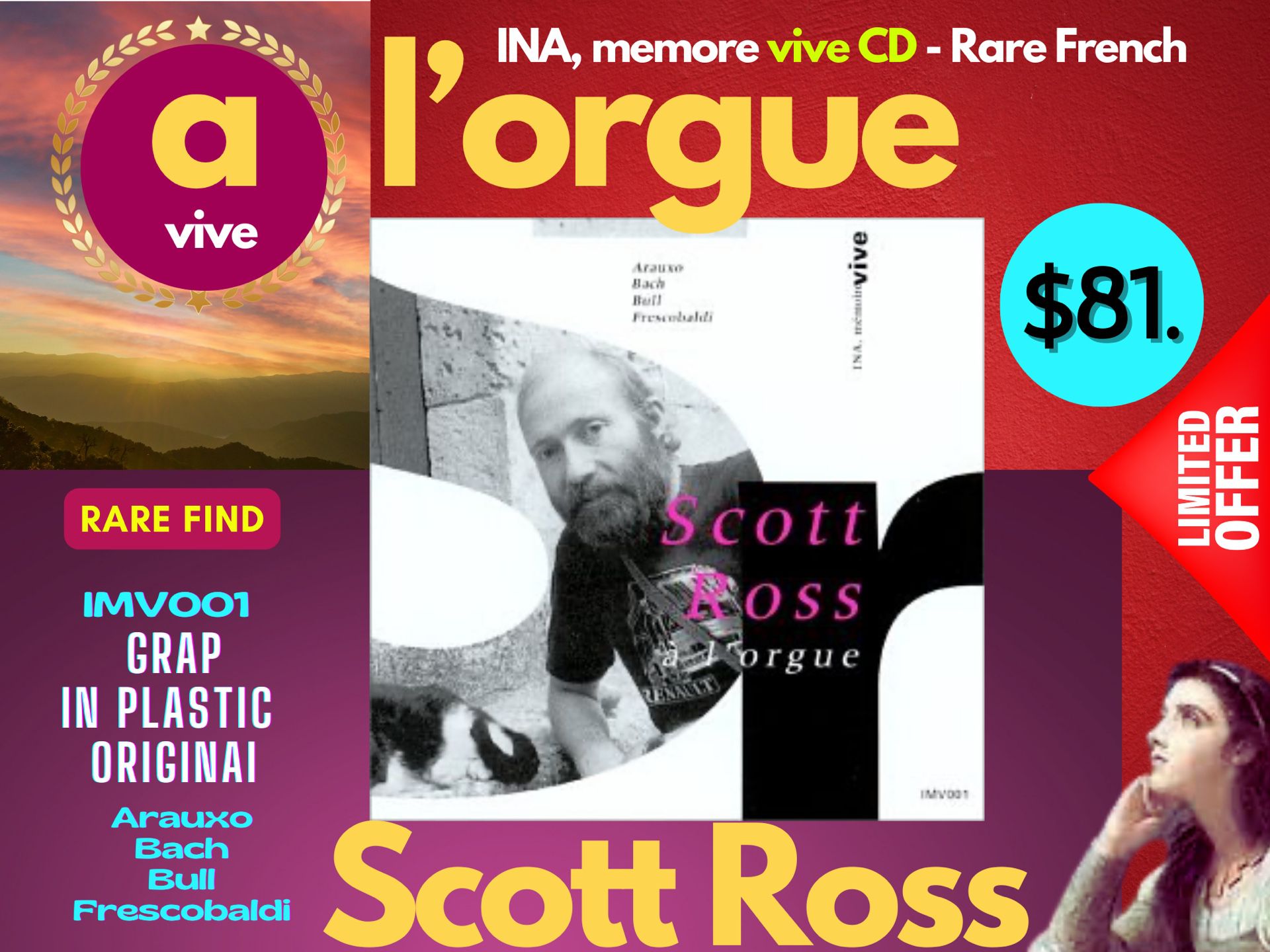 SCOTT ROSS/ INA/ L’orgue/ Vive/ French Edition 