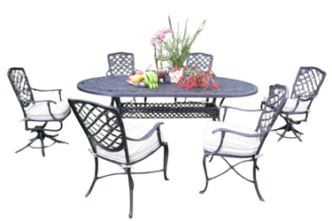 CBM Patio 7 Piece Dining Table Set LN-01