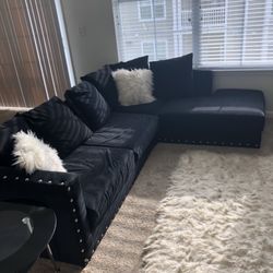 Black Couch And Tables !!!