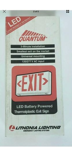 Lithonia Lighting 142an9 Quantum Quick Mount Led Exit/emergency Sign