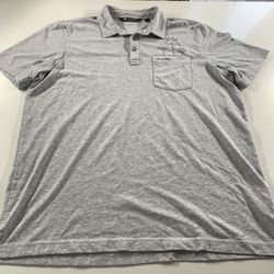 Travis Mathew Polo Mens Large XL Gray Short Sleeve Shirt Golf Outdoor