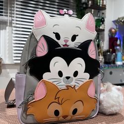 Disney Parks Loungefly Cats Marie Figaro Oliver Backpack