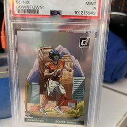 2024 PANINI DONRUSS OPTIC DOWNTOWN! #19 BO NIX ROOKIE RC PSA 9