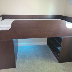Twin Loft Bed & Mattress