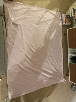 Pottery Barn Kids Pink Twin Bed Duvet Cover with Tie Corners