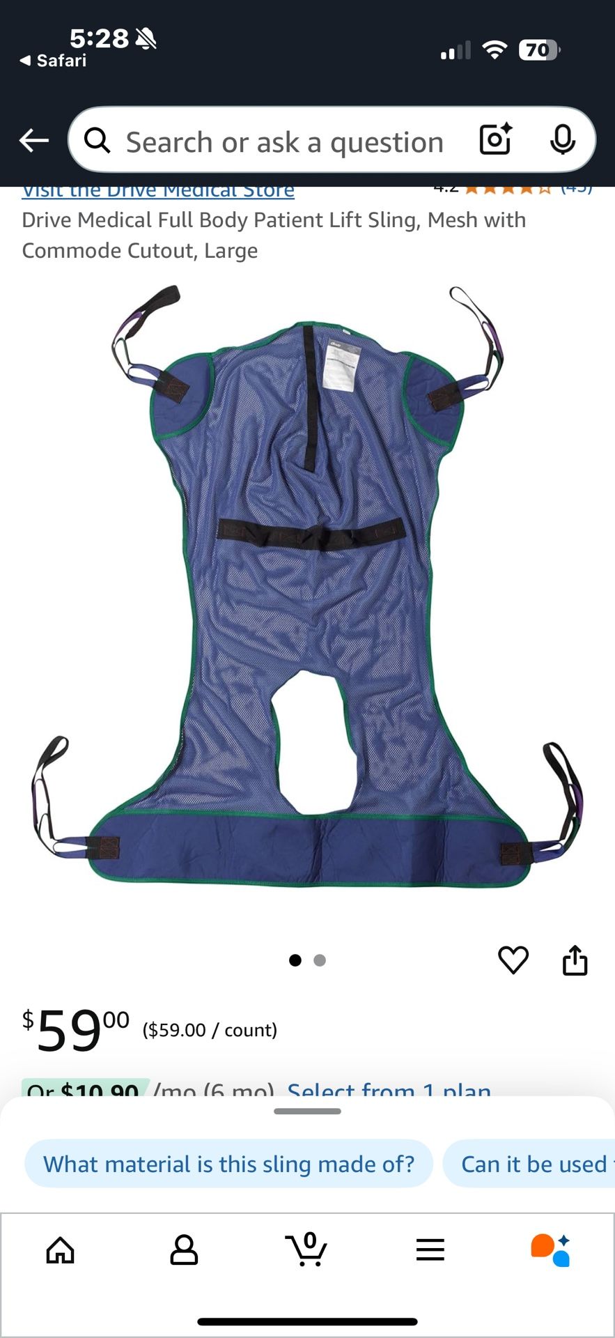 Drive Medical Full Body Lift Sling