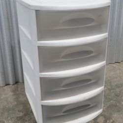 Sterilite 4-Drawer White Storage Tower