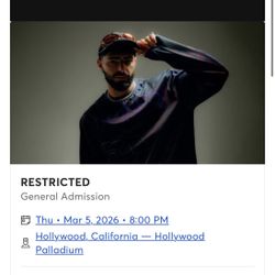 RESTRICTED 2 Tickets For 3/5