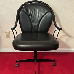 Dining Room Chair, Swivel Tilt with Casters, Metal Pedestal Base with Rolling Wheels for Kitchen & Dining Room 34”H x 22" W x 18" D