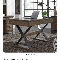 New In Box Farmhouse Style Solid Wood Desk