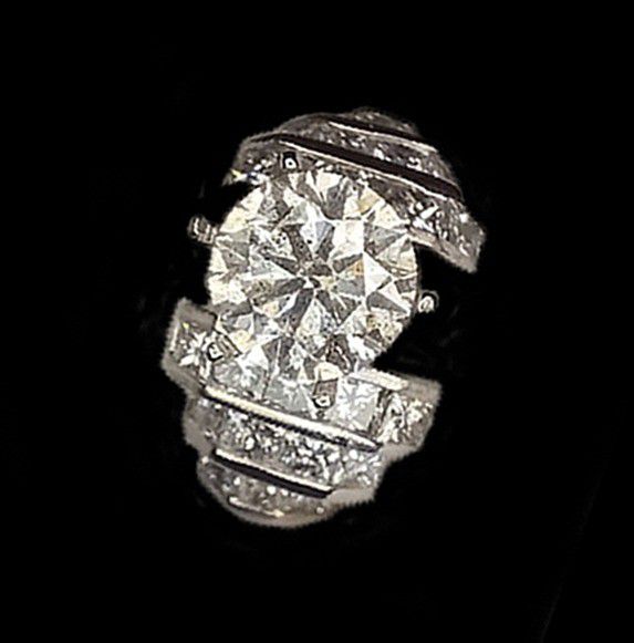4.50 carat platinum new diamond engagement ring