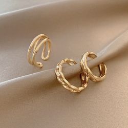 New Minimalist Stackable Ring Set 3 Pieces Ring Set 