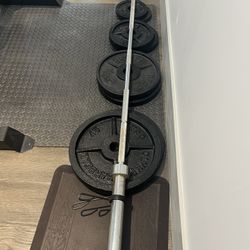 Olympic Weight Bar with weights