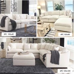 (New) Hi-End Cloud Couch with Performance Fabric *Sectionals Starting at $1499