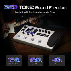 Guitar Pedal Board Multi-Effects: Professional Grade with 320 Effects 120 Amplifier Models Looper IR Cabinet Simulations Multi Effect Processor Pedal 